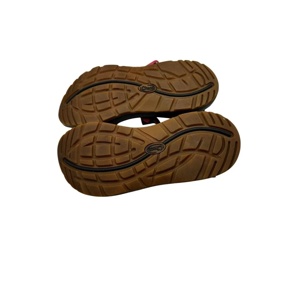 Chaco Z/2 Classic Sandals Womens 7 Salmon Pink Navy Toe Loop Hiking Trail